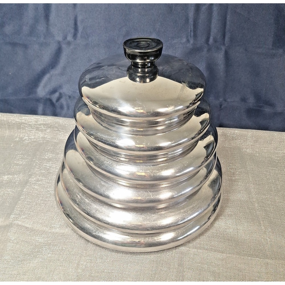 Revere Ware Lot of 6 Lid Replacement Cover Lids Only Assorted Sizes Stainless